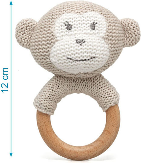 Kiokids Cotton Friends Maimuțică Dentar Din Lemn Pentru 3 Luni+