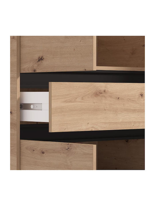 Doppeltür Kleiderschrank Corbett Artisan Oak/Black Matte 93x55x211cm