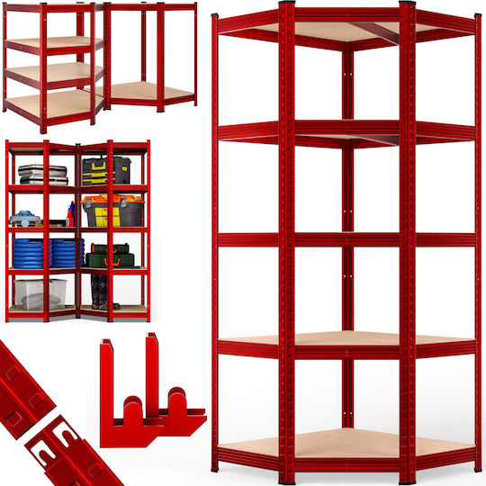 Monzana Raft Colț Dexion Galvanizat 70x40x180cm Cu 5 Rafturi Rezistență Totală 875kg