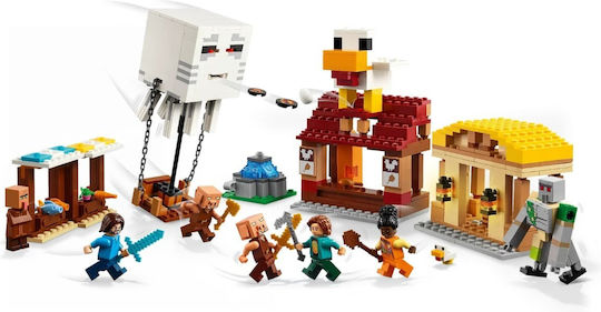 LEGO Minecraft The Ghast Balloon Village Attack για 10+ Ετών 555τμχ