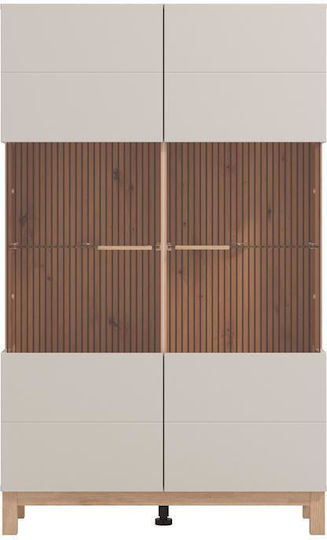 Βιτρινα Essex 2k Vs2 147 Cashmere Artisan Oak 90x35x147εκ 11014496 35 X 90 X 147 Cm