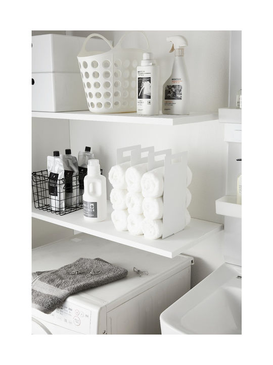 Yamazaki Organizers Bathroom Towels Metal White Set of 2 Tower 14.5x14.5x30