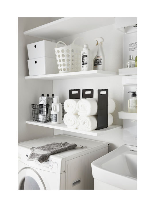 Yamazaki Organizers Πετσέτες Μπάνιου Μεταλλικά Μαύρα Σετ 2 Τμχ Tower 14,5x14,5x30