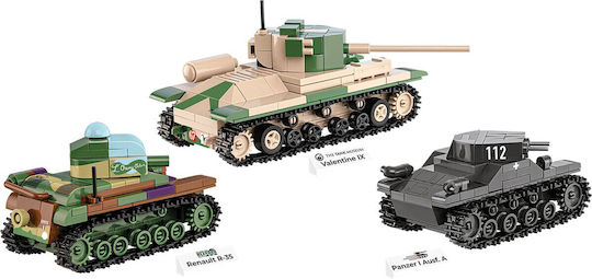 Cobi Building Blocks Renault R35 Valentine IX Panzer I for 7 Plus Years 595 Pieces