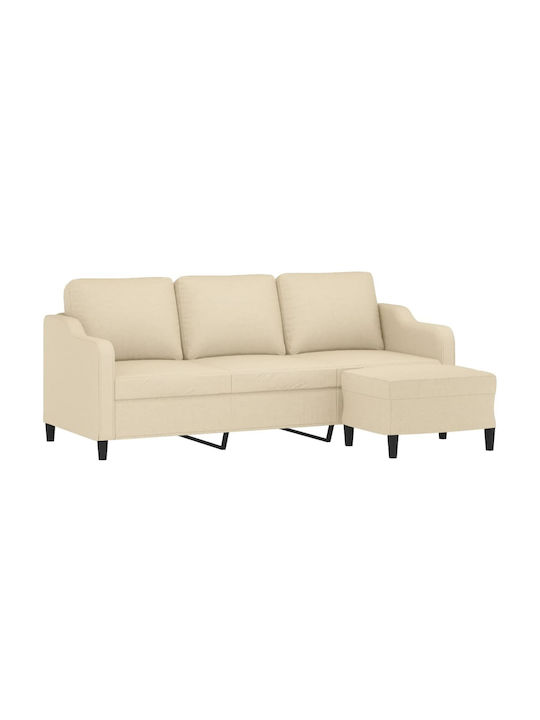 Dreisitzer Sofa Beige 198x77x80cm