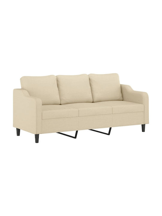 Dreisitzer Sofa Beige 198x77x80cm