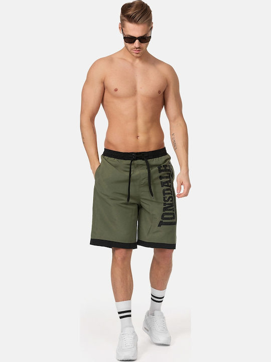 Clennell Men's Swimwear Bermuda Olive / Black with Patterns