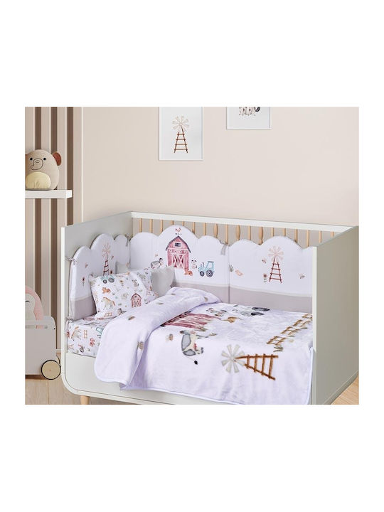 Das Home Blanket Cot Velvet White 110x140cm