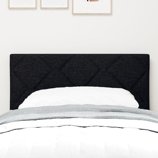 vidaXL Stoff Kopfstütze für Betten Schwarz 80x78cm