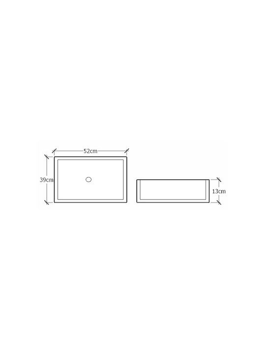 Sanitec Castello Deasupra Blatului Chiuvetă din Material Sintetic 52x39cm Anthracite