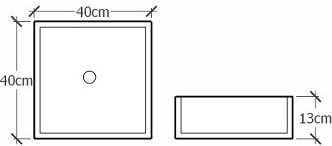 Sanitec Lithos Countertop Sink made of Synthetic Material 40.5x40.5x13cm White