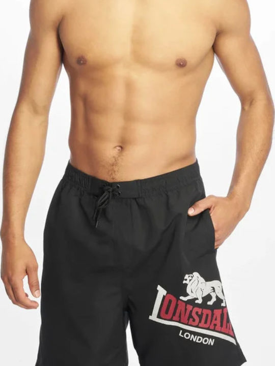 Atlow Men's Swimwear Bermuda Black with Patterns