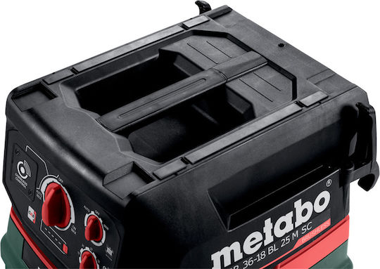 Metabo Asr 3618 Bl 25 M Sc Rechargeable Wet-Dry Vacuum with Plastic Container 25lt