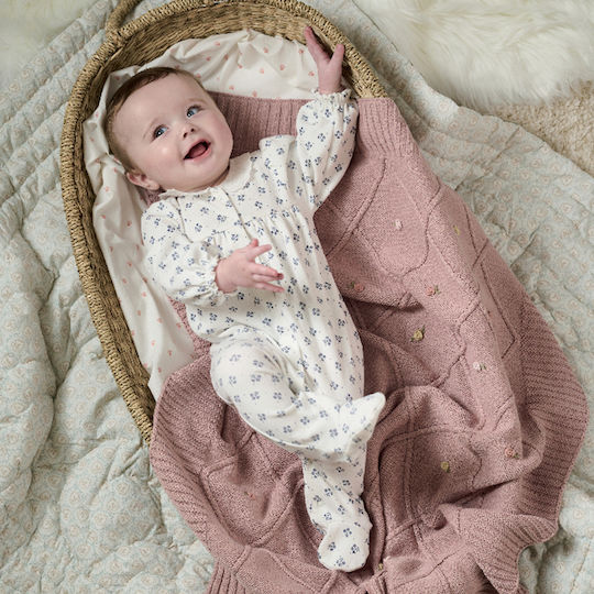 Mamas & Papas Одеяло Детски пелени за пелени Плетено Зелено 70x90см.