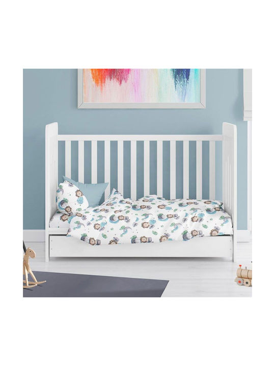Dimcol Light Blue Baby Sheets 80x110cm