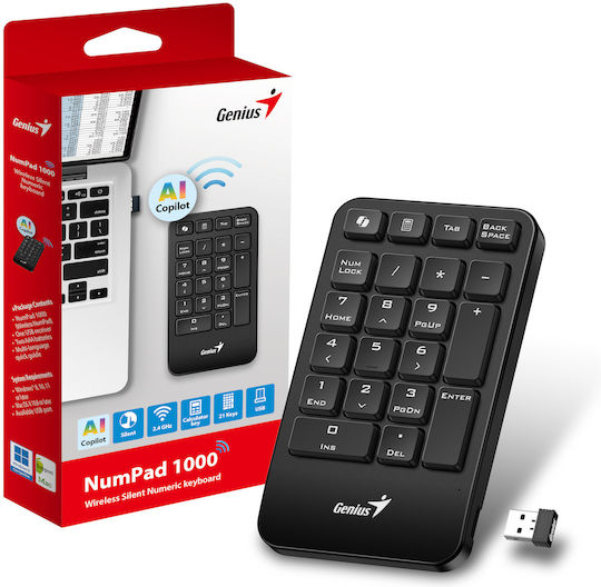 Genius NumPad 1000 Ασύρματο Αριθμητικό Πληκτρολόγιο
