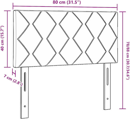 vidaXL Stoff-Kopfstütze für Betten Dunkelgrünes 80x88cm