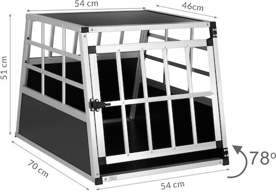 Hundetransportbox Käfig M Aluminium 70 x 54 x 51 cm