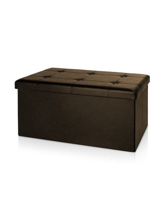 Scaune Camera de zi Cu spațiu de depozitare Tapițat cu Piele Ecologică Maro 80x40x40buc