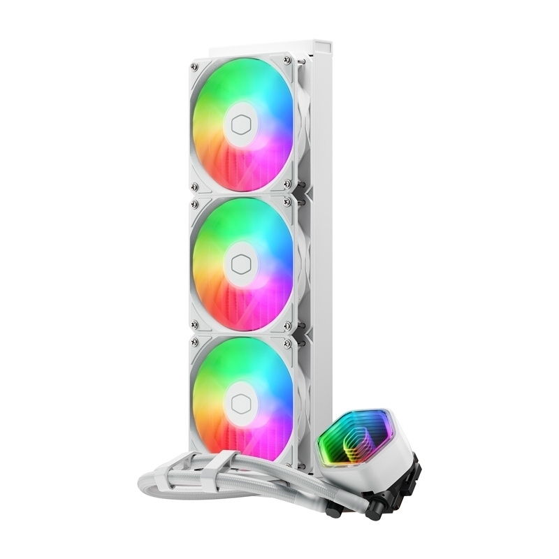 CoolerMaster MasterLiquid 360 Core II Υδρόψυξη Επεξεργαστή Τριπλού Ανεμιστήρα 120mm για Socket 1700/1200/115x με ARGB Φωτισμό Λευκή