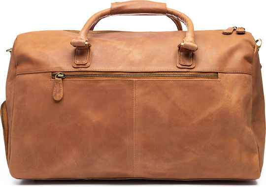 Braune Leder Reise Fitness Tasche