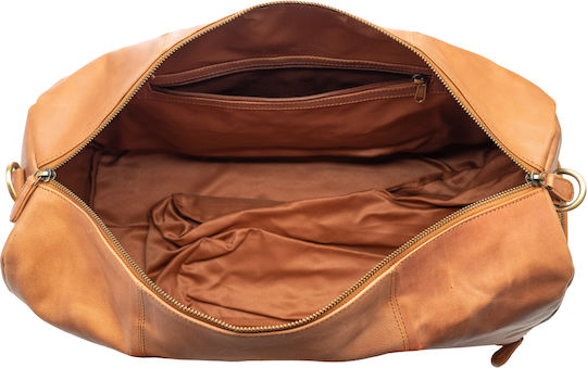 Braune Leder Reise Fitness Tasche
