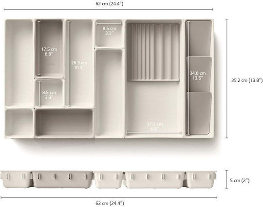 Beige Bathroom Organizers Set 12 Viva By Joseph Joseph