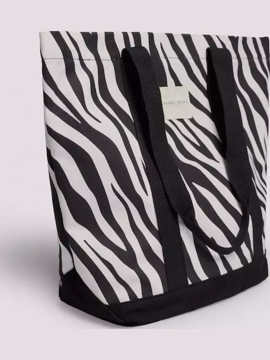 Ysabel Mora Stoff Strandtasche Creme