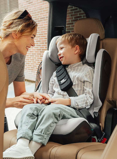 Britax Romer Kidfix Pro Style Καθισματάκι Αυτοκινήτου High-back Booster i-Size με Isofix Linen Grey 15-36 kg