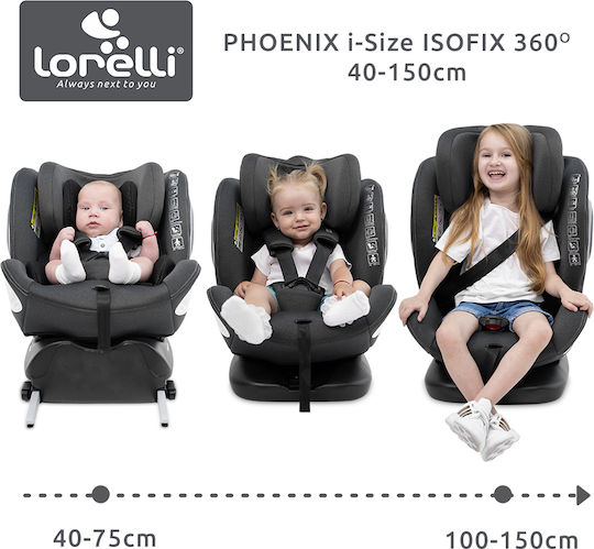 Lorelli Phoenix Детско Столче за Кола i-Размер с Isofix Beige String