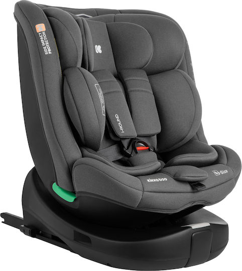 Kikka Boo i-Round Детско Столче за Кола i-Размер с Isofix Тъмно сиво