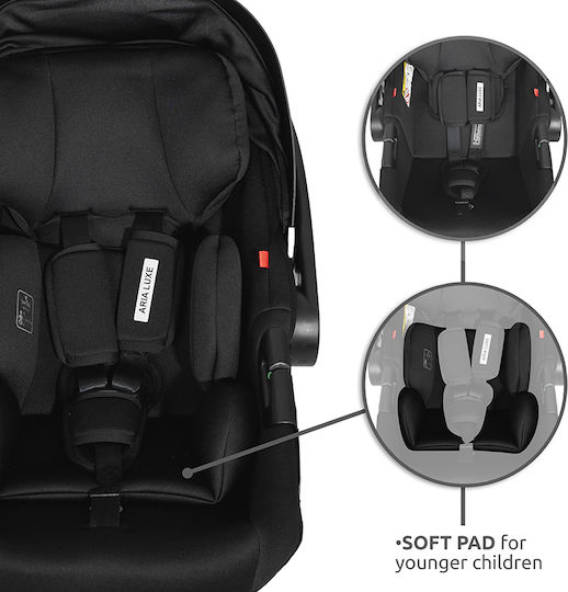 Lorelli Aria Luxe Baby Car Seat i-Size Black Jasper