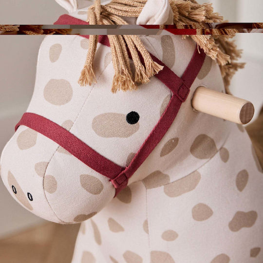Kids Concept Jucărie cu leagăn Căluț pentru 18++ luni pentru greutate maximă de 50kg Bej