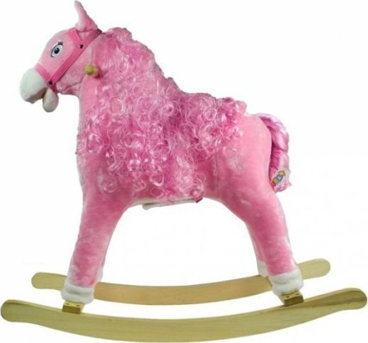 Lean Toys Schaukelspielzeug Pferd Rosa