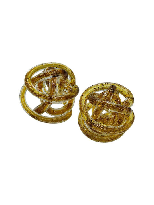 Karvounis Dekorative Bernstein-Glasknoten 12x11cm Cqb33036l Karvounis Dekorative Bernstein-Glasknoten 12x11cm Cqb33036l
