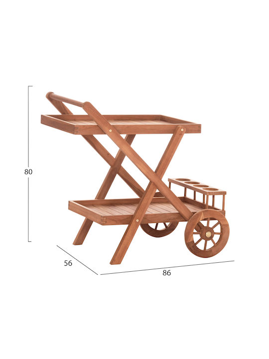 Wooden Garden & Terrace Table Alfred Natural 86x56x80cm