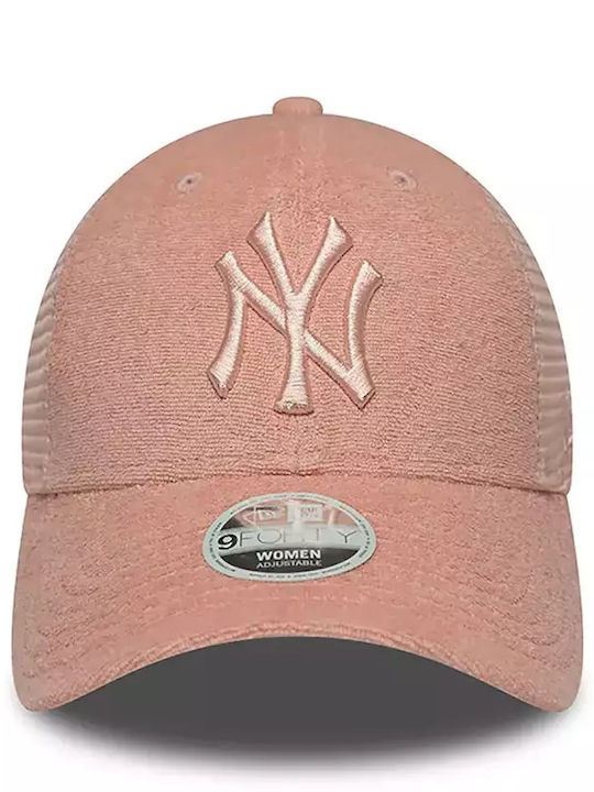 Șapcă reglabilă New Era New York Yankees pentru femei, din material textil, pastel roz 9forty Trucker Șapcă reglabilă New Era New York Yankees pentru femei, din material textil, pastel roz 9forty Trucker