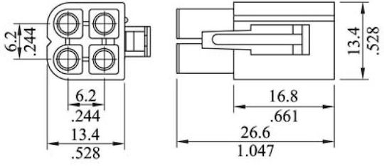 Φισσα Πλαστικη Θηλυκη 4p 6604a4 6700/s4 Exc 01.120.0011 20 Τεμαχια