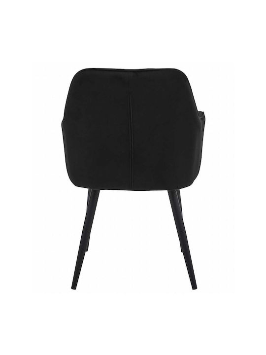 Scaune Bucătărie Catifelate Negre 1buc 56x62x83.5buc