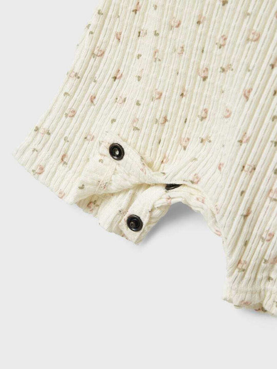 Lil' Atelier Baby Bodysuit Short-Sleeved Coconut Milk
