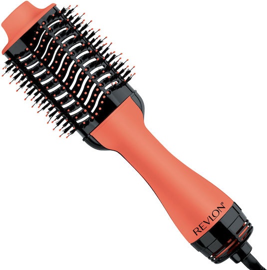 Revlon Volumiser Ceramic Electric Hair Brush with Air for Hair Straightening 1100W Apricot Edition