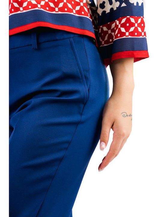 Dama Tesatura Pantaloni Albastru