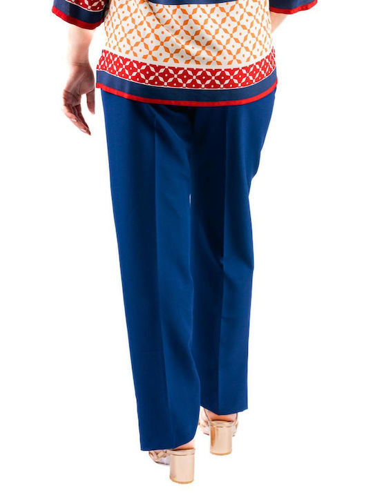 Dama Tesatura Pantaloni Albastru