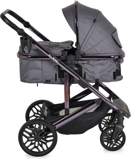 Moni All Road Adjustable 2 in 1 Baby Stroller Suitable for Newborn Grey 13.6kg
