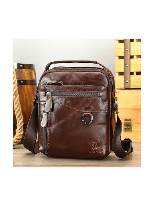 Piele Geantă pentru bărbați De umăr / tip crossbody Maro