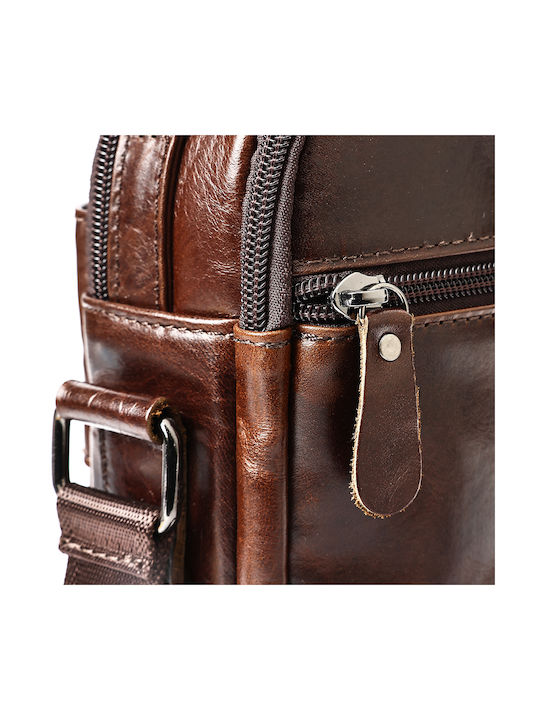 Piele Geantă pentru bărbați De umăr / tip crossbody Maro