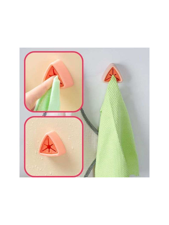 Άγκιστρο Μπάνιου Μονό με Βίδες ​2.3x2.3cm Ροζ