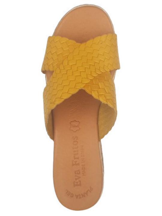 Platforme Dama Anatomice De Vară În Tip Slip On Galbene