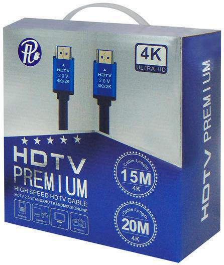 HDMI 2.0 Premium High Speed 4K 60Hz HDR Cable HDMI male - HDMI male 20m Γκρι