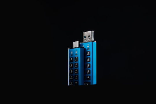 Kingston IronKey Keypad 200C 8GB USB 3.2 Stick with connection USB-C Blue